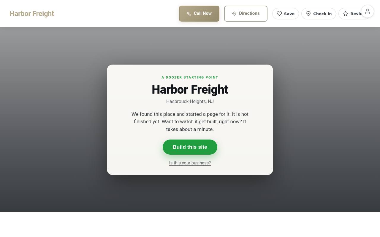 Preview of your live website