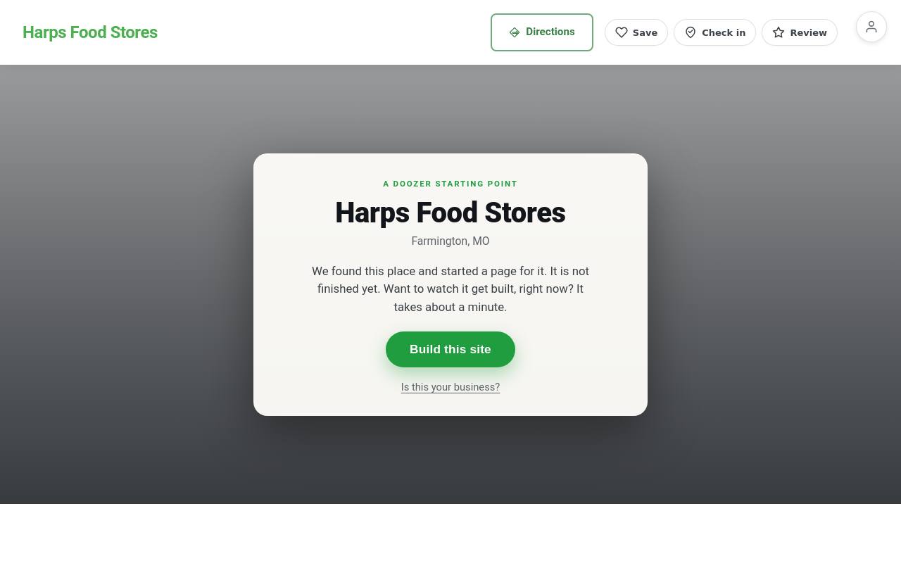 Preview of your live website