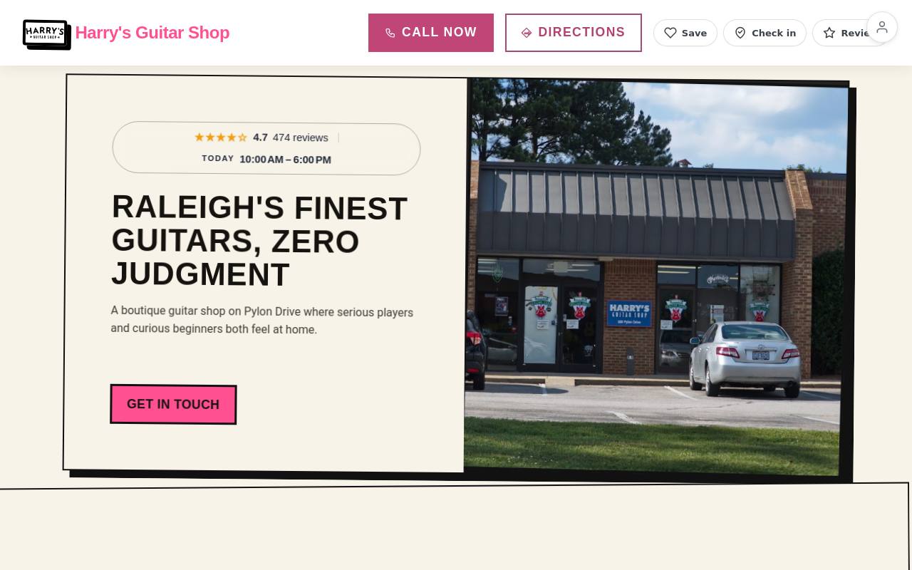 Preview of your live website