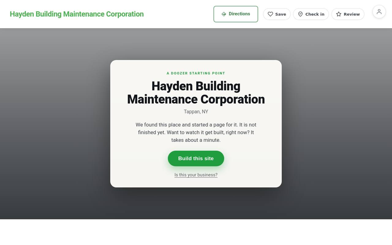 Preview of your live website