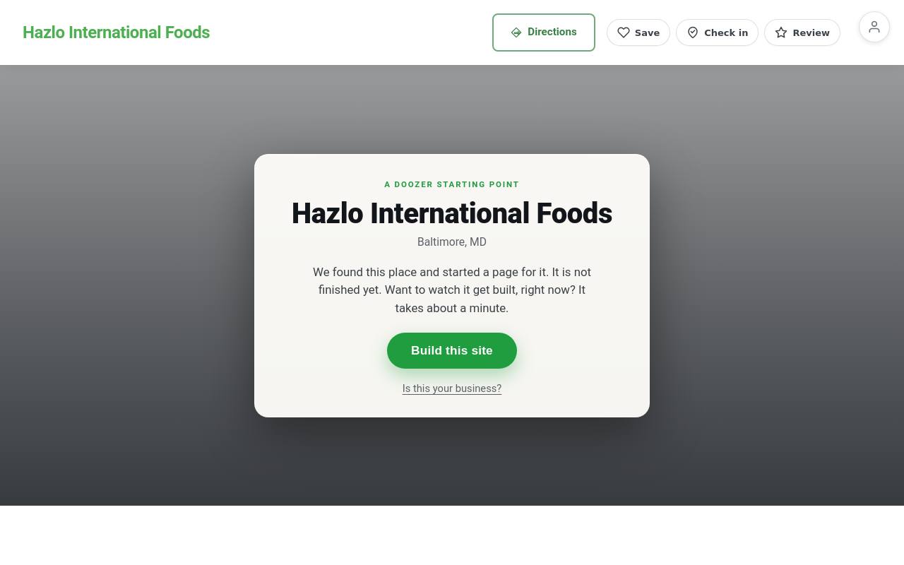Preview of your live website