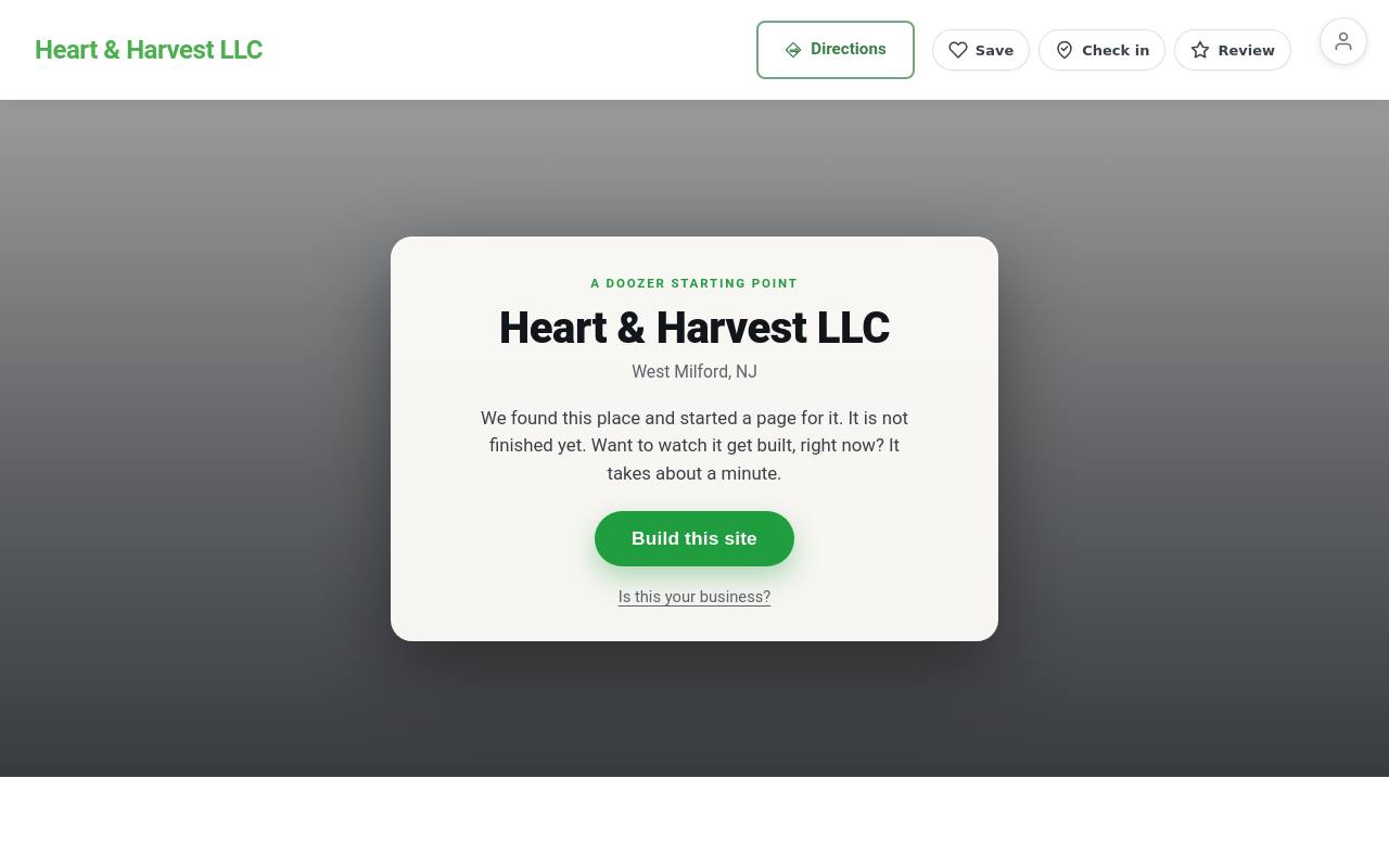 Preview of your live website