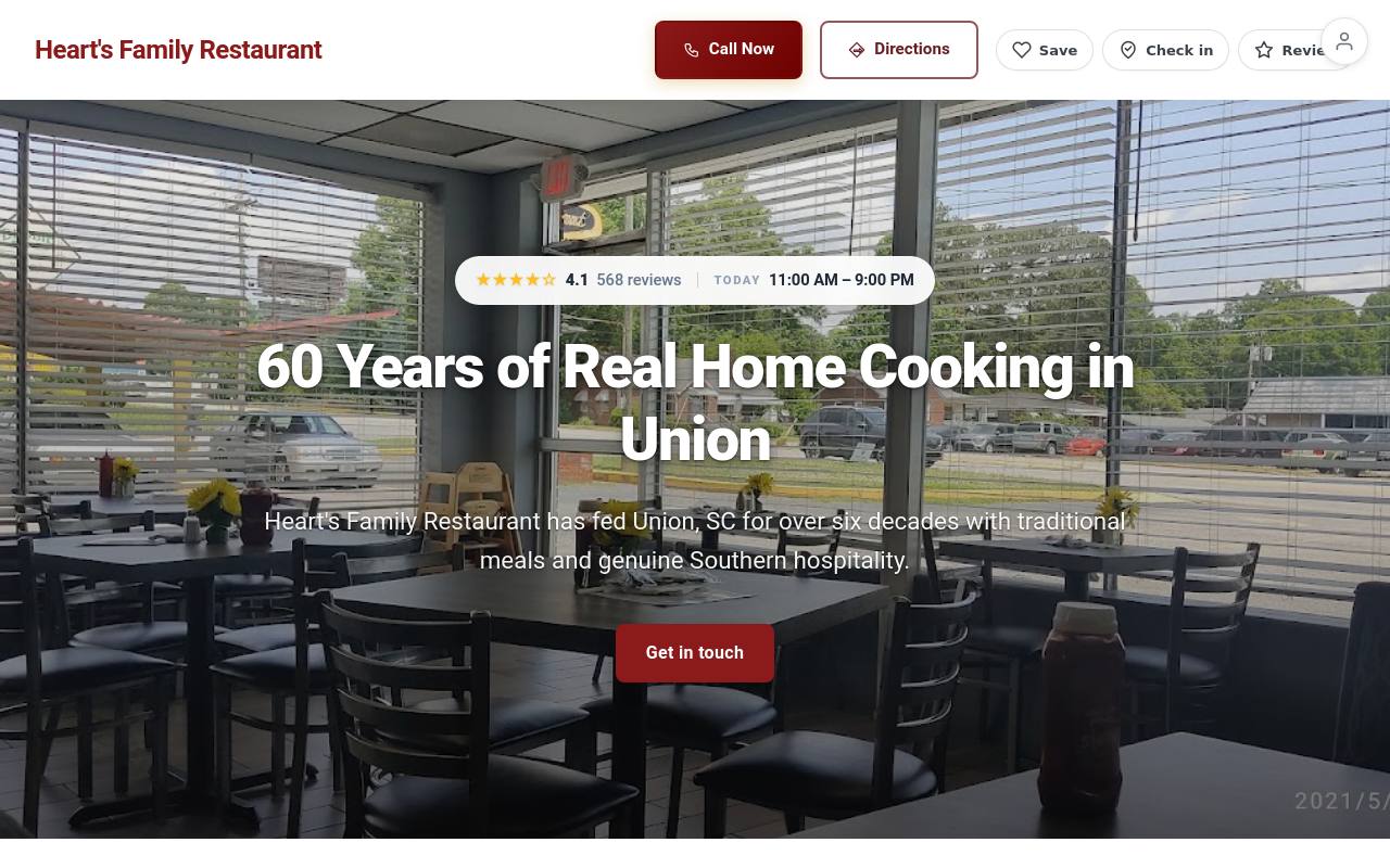 Preview of your live website