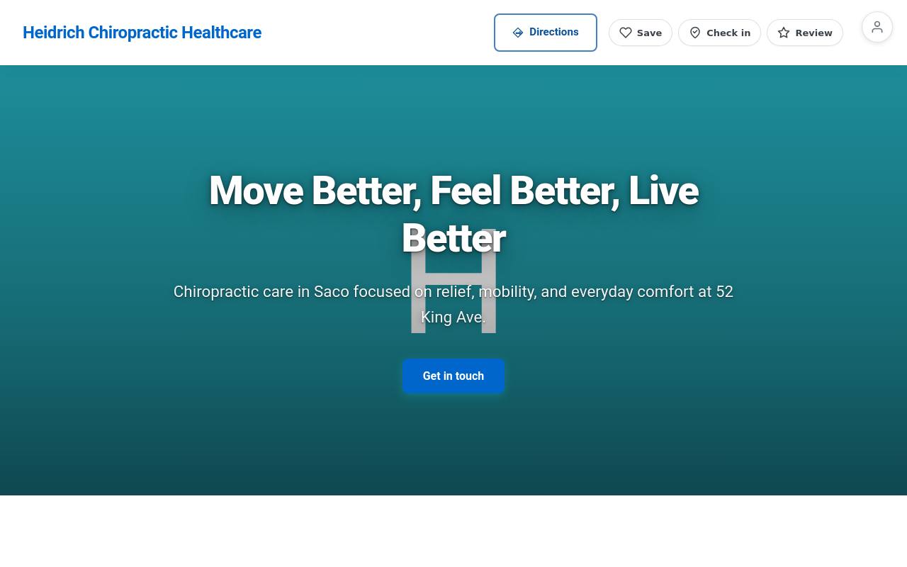 Preview of your live website