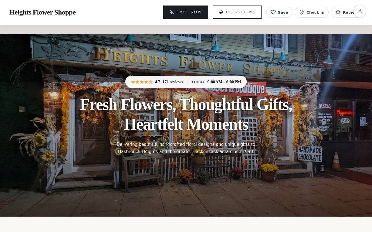 Preview of your live website