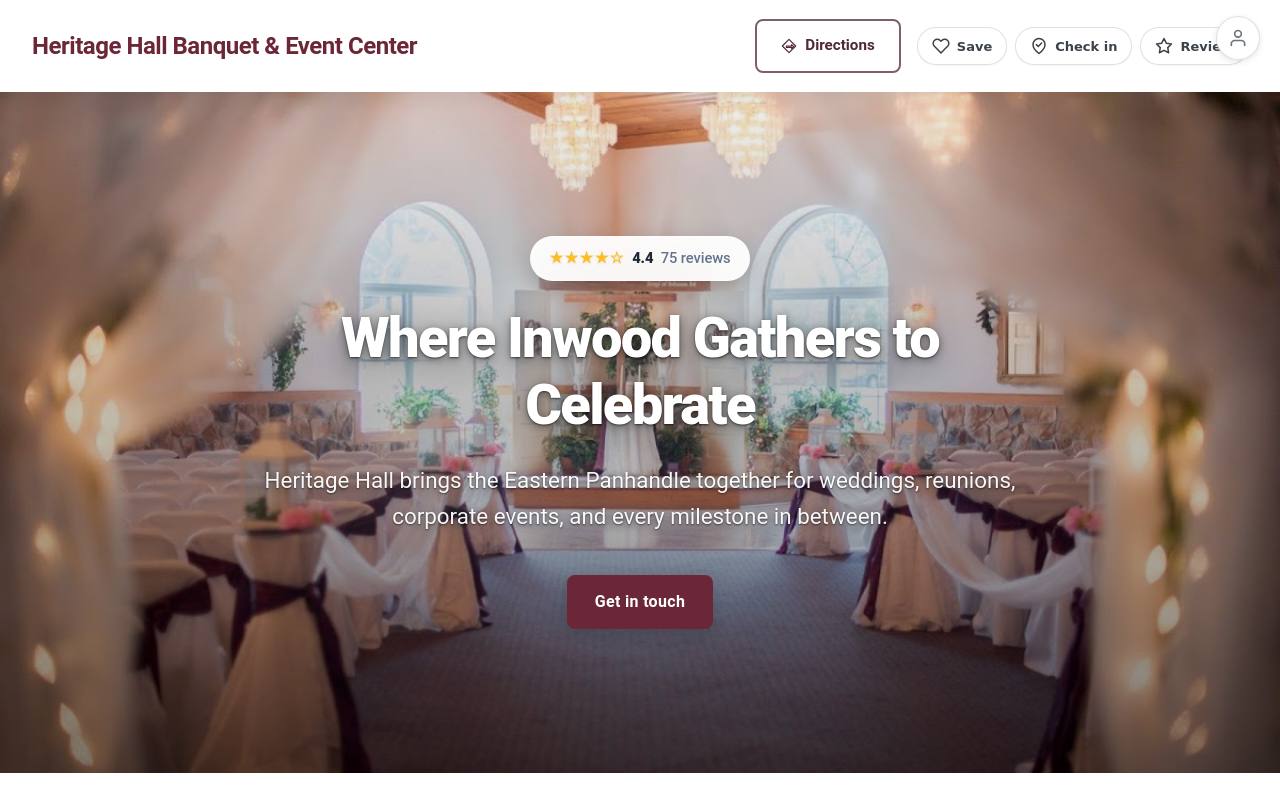 Preview of your live website