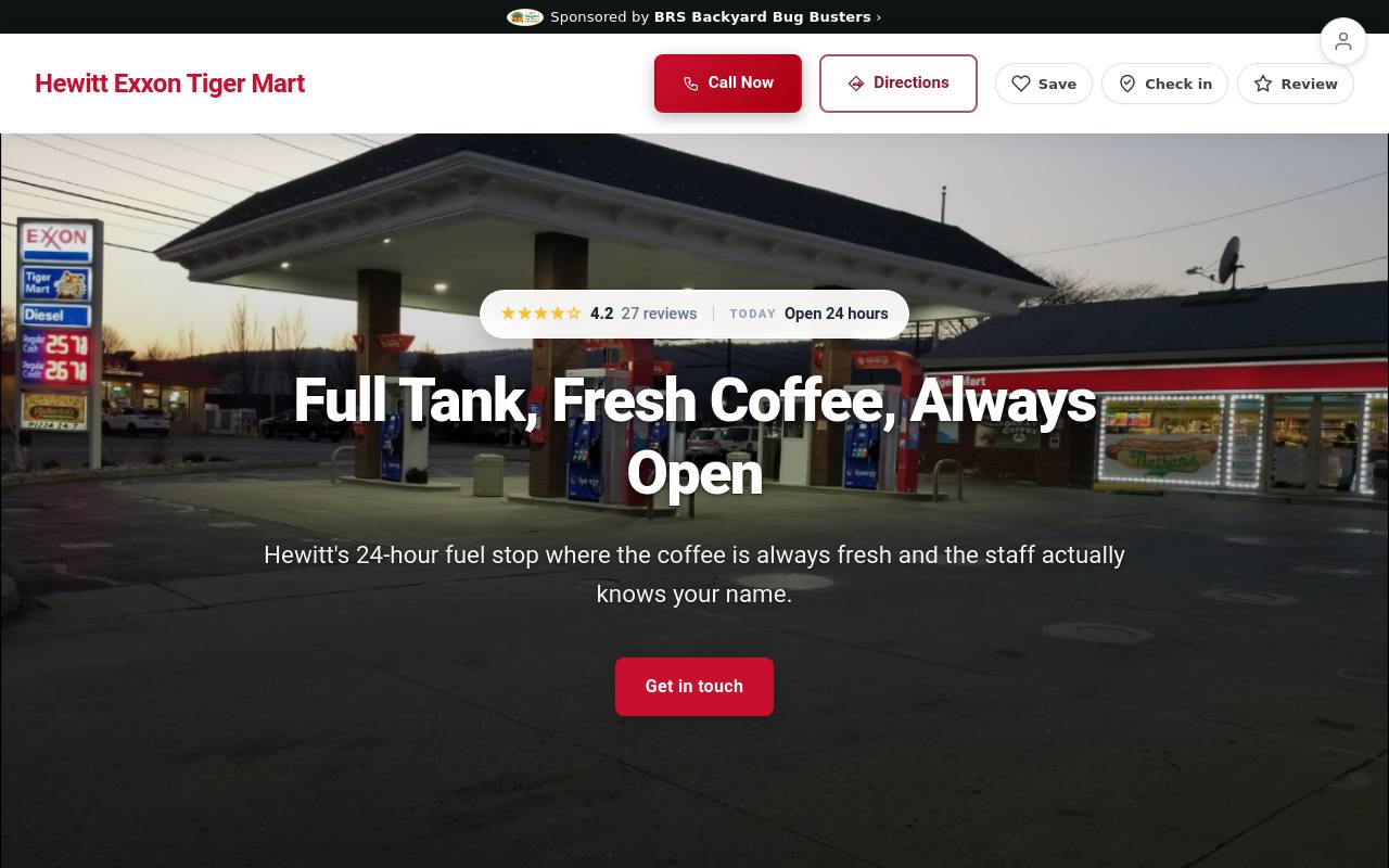 Preview of your live website