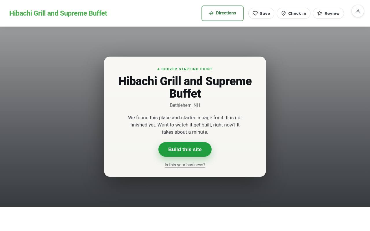 Preview of your live website