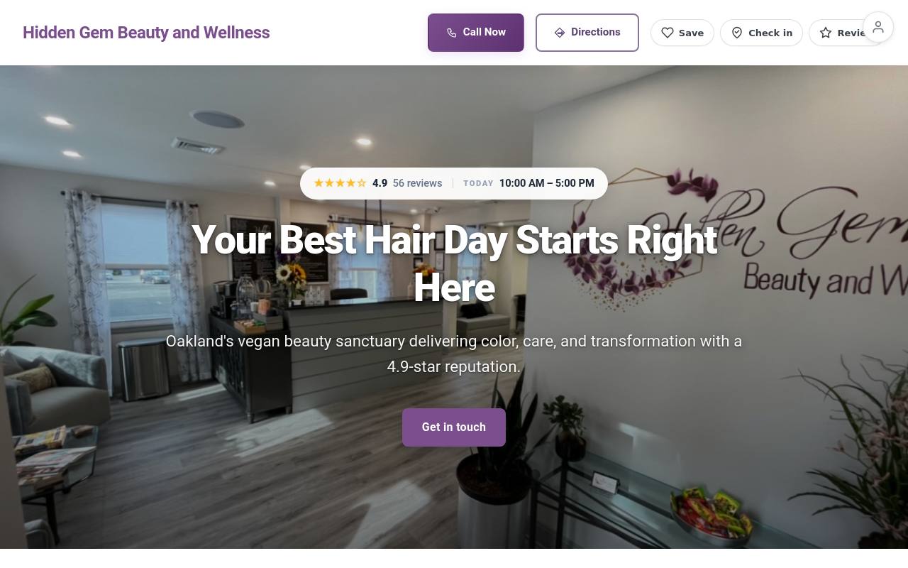 Preview of your live website