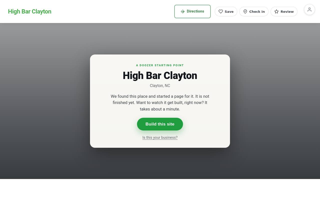 Preview of your live website