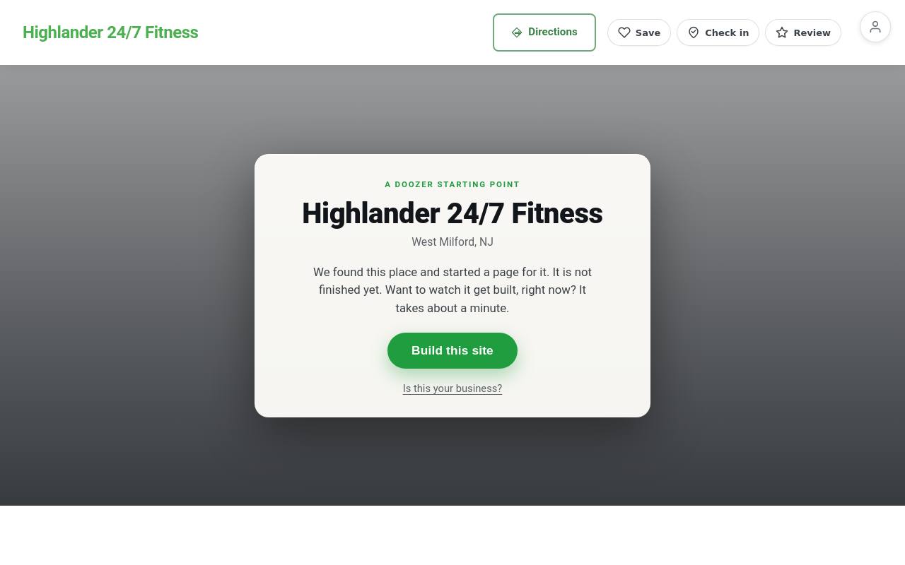 Preview of your live website