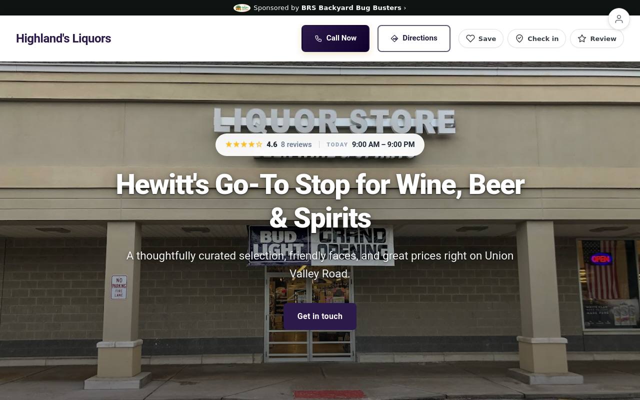 Preview of your live website