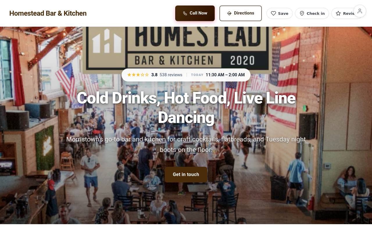 Preview of your live website