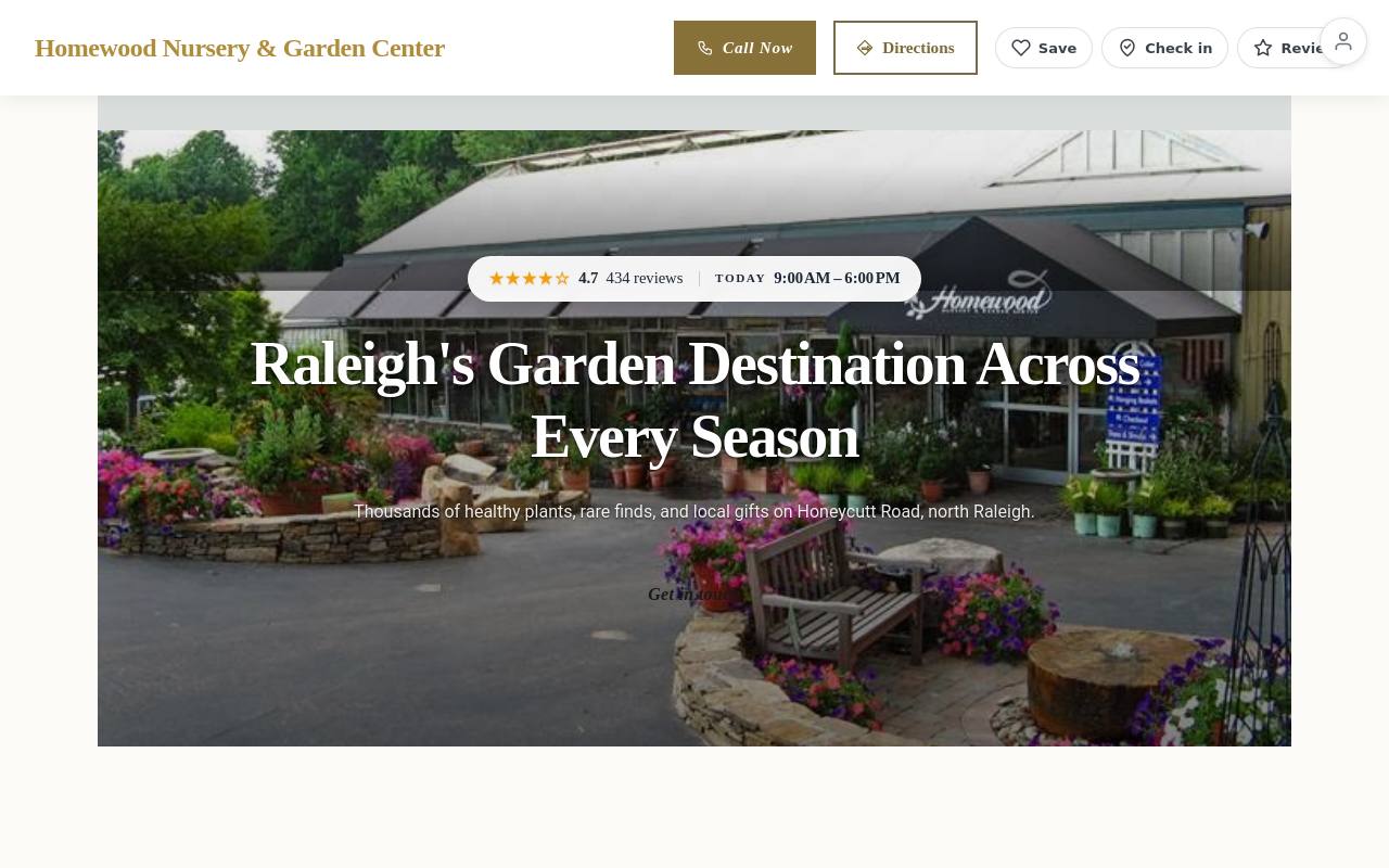 Preview of your live website