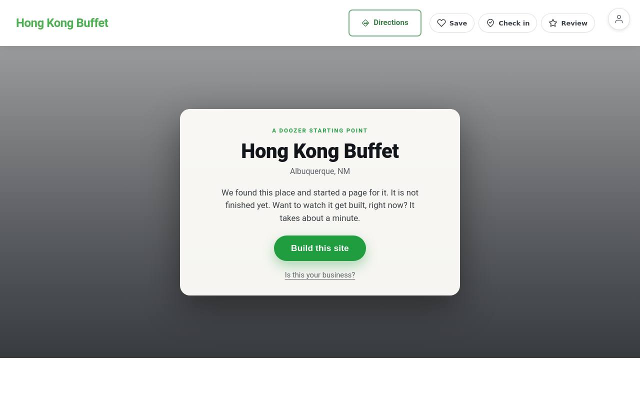 Preview of your live website