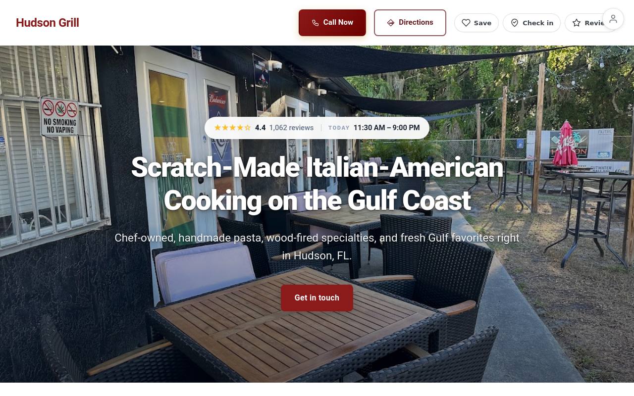 Preview of your live website