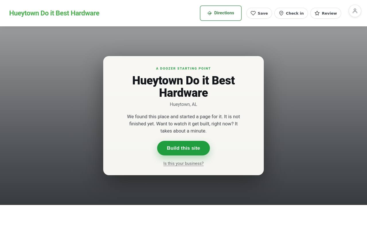 Preview of your live website