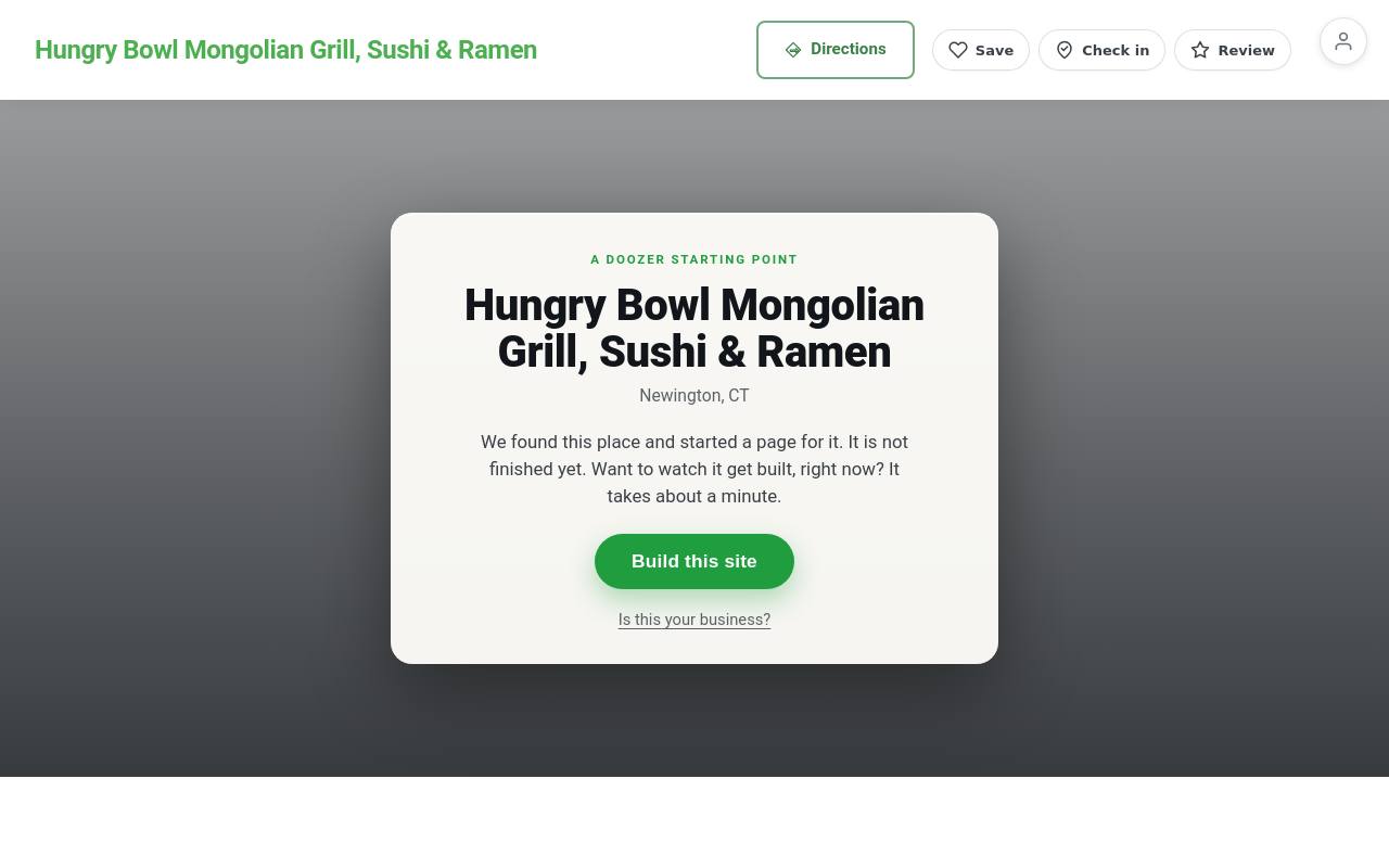Preview of your live website