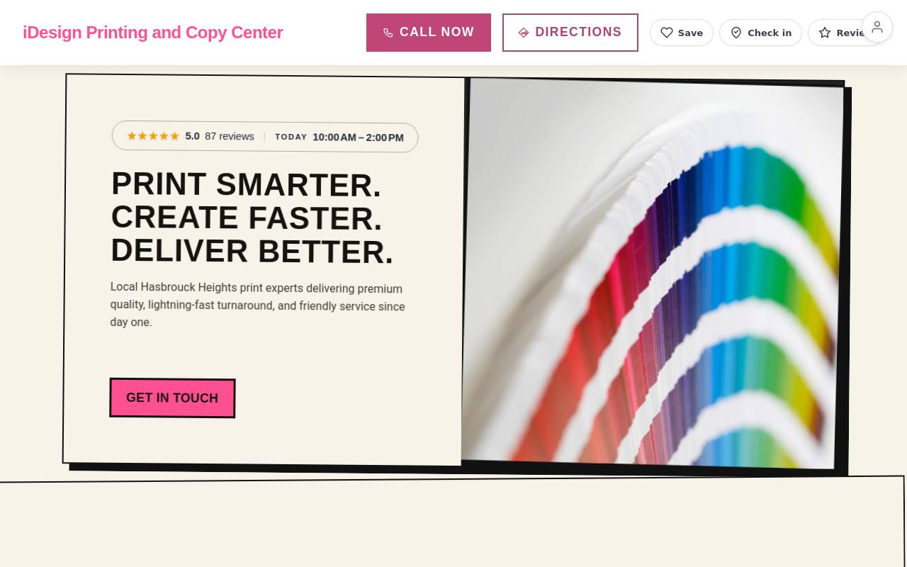 Preview of your live website