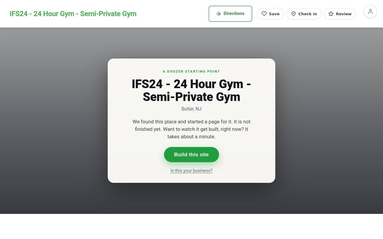 Preview of your live website