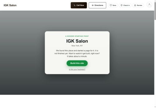 Preview of your live website