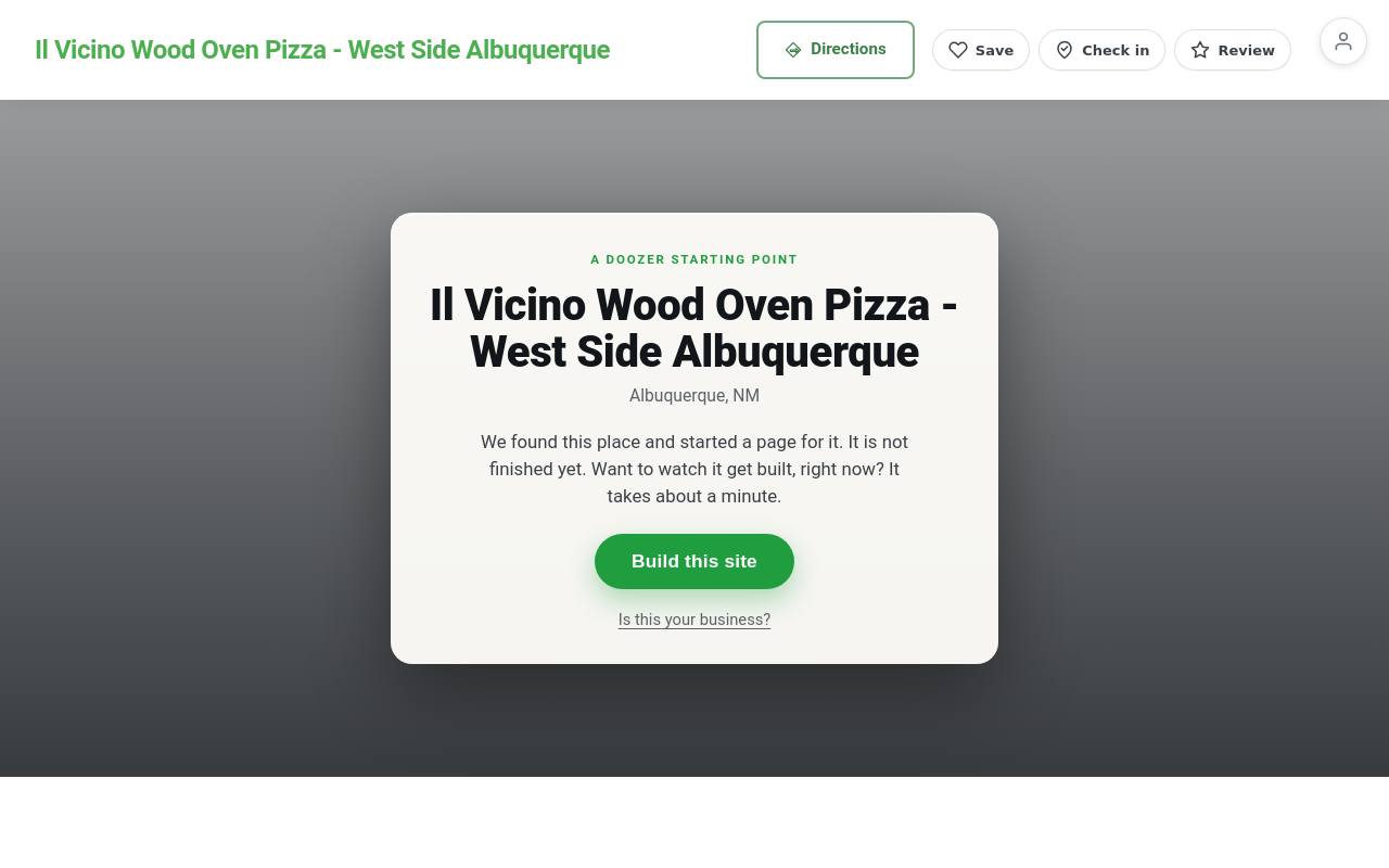 Preview of your live website
