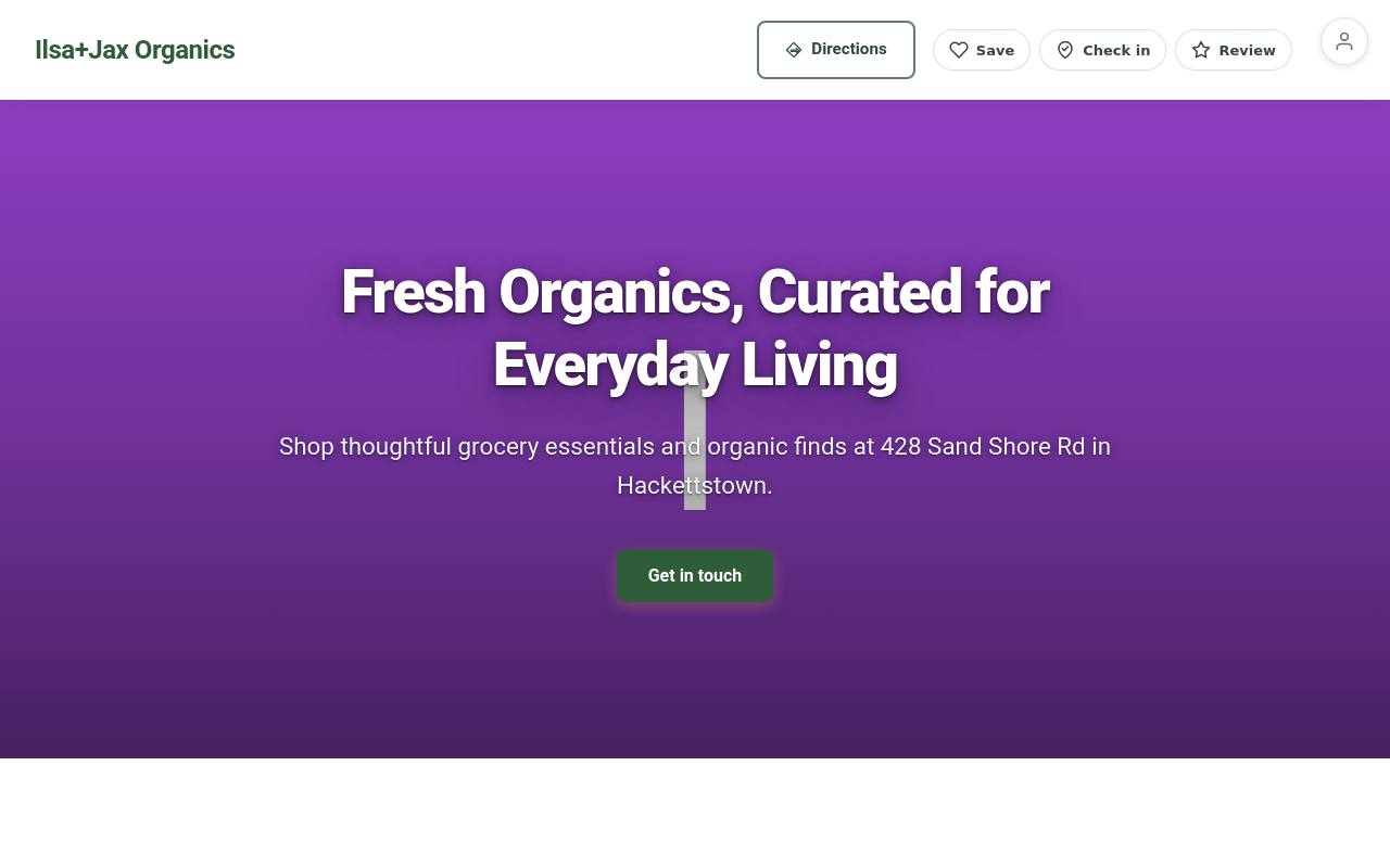Preview of your live website