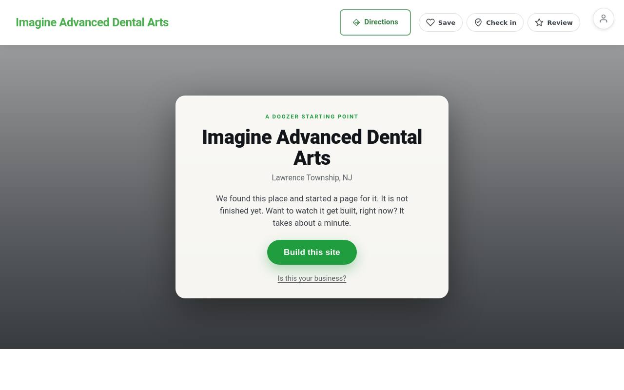 Preview of your live website