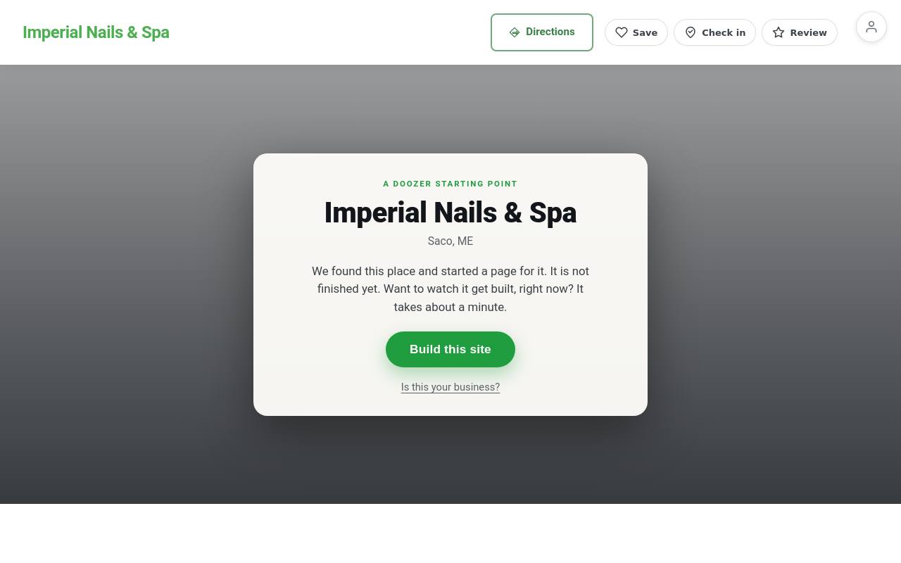 Preview of your live website