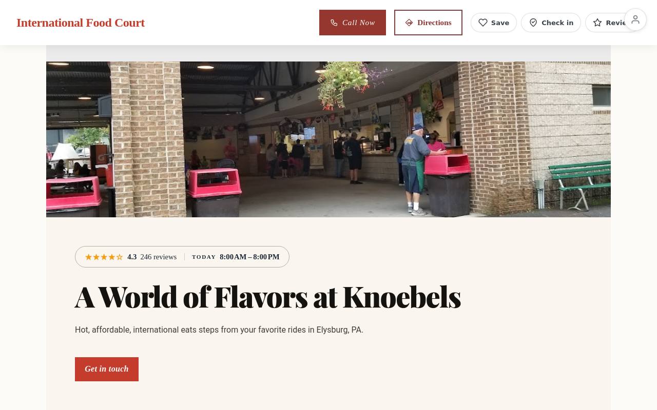 Preview of your live website