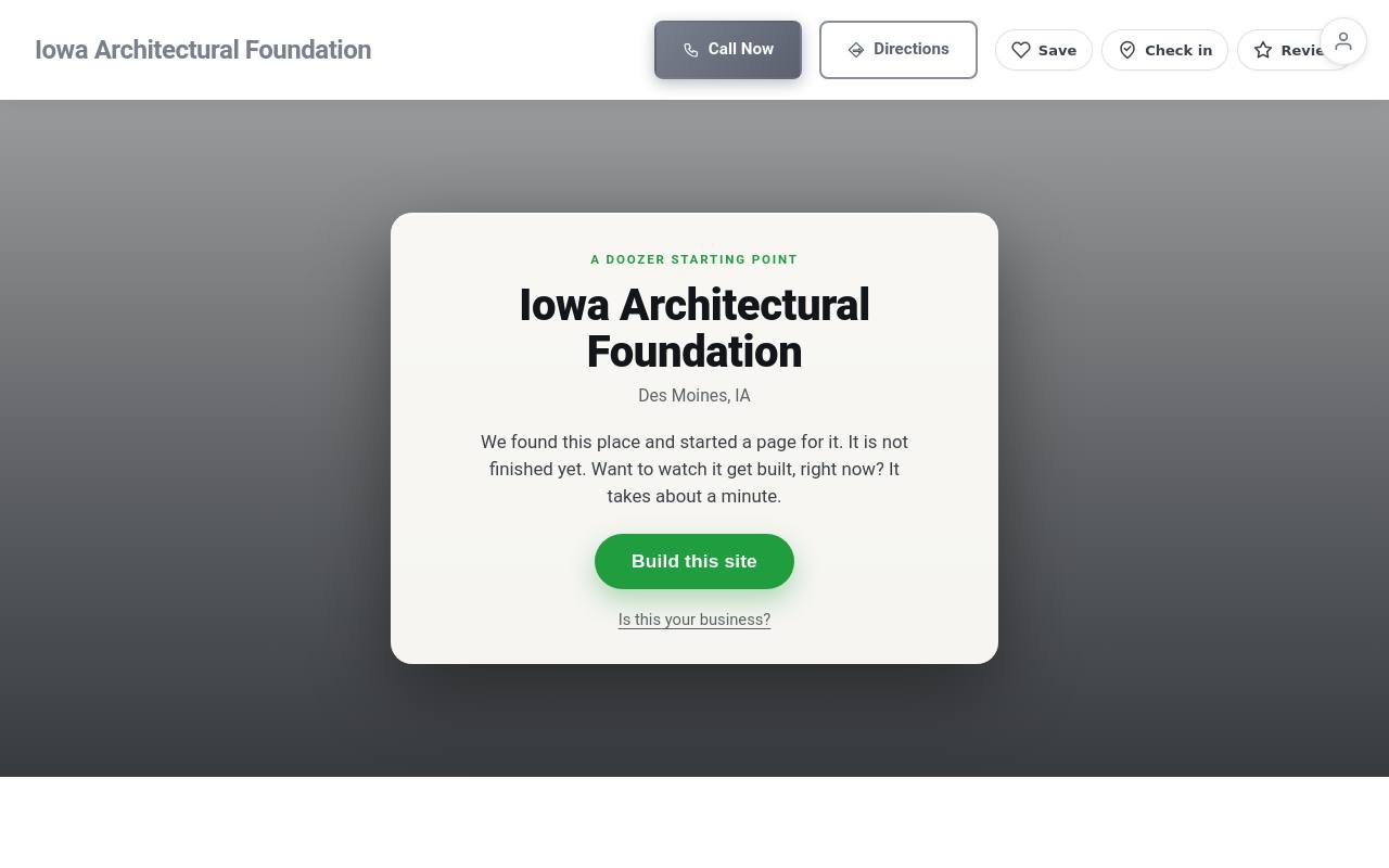 Preview of your live website