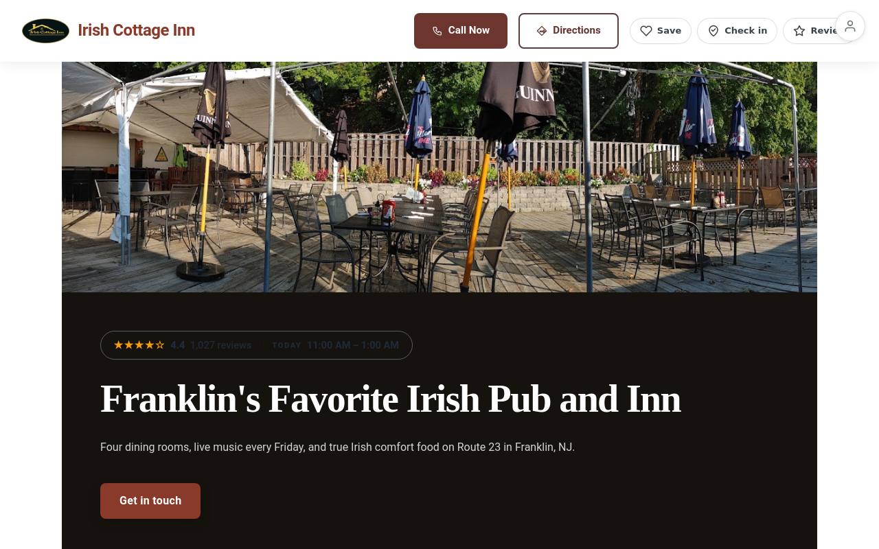 Preview of your live website