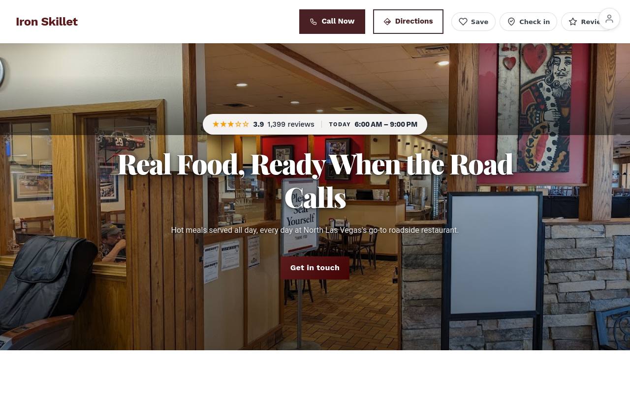 Preview of your live website
