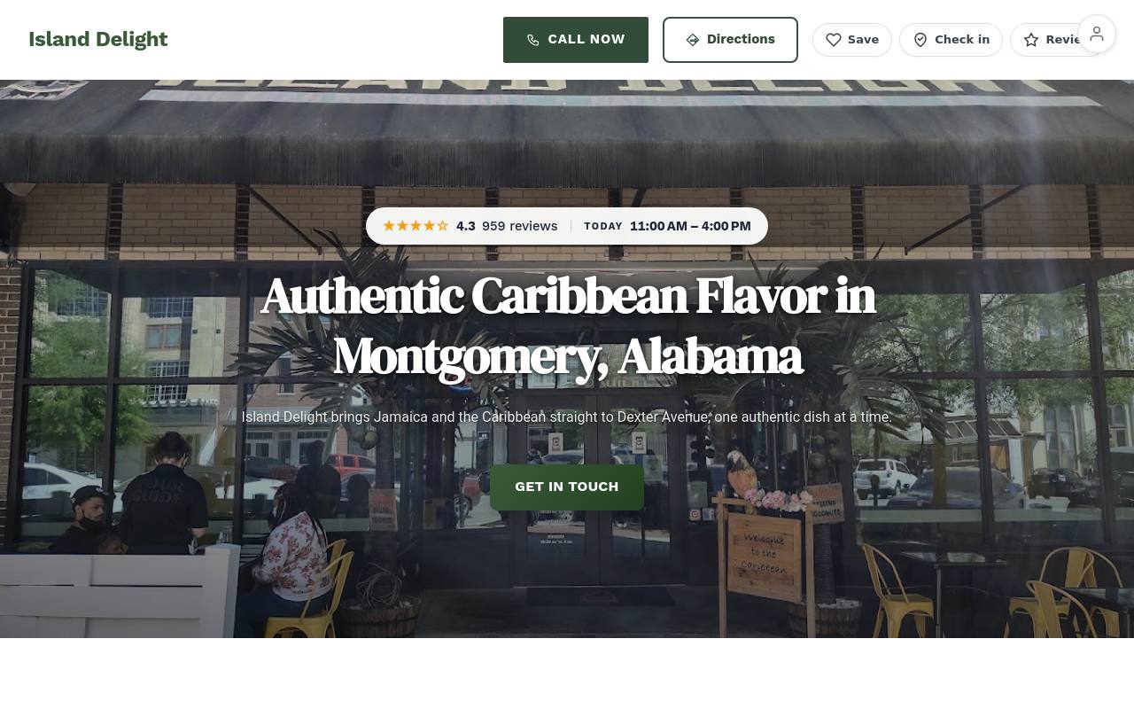 Preview of your live website