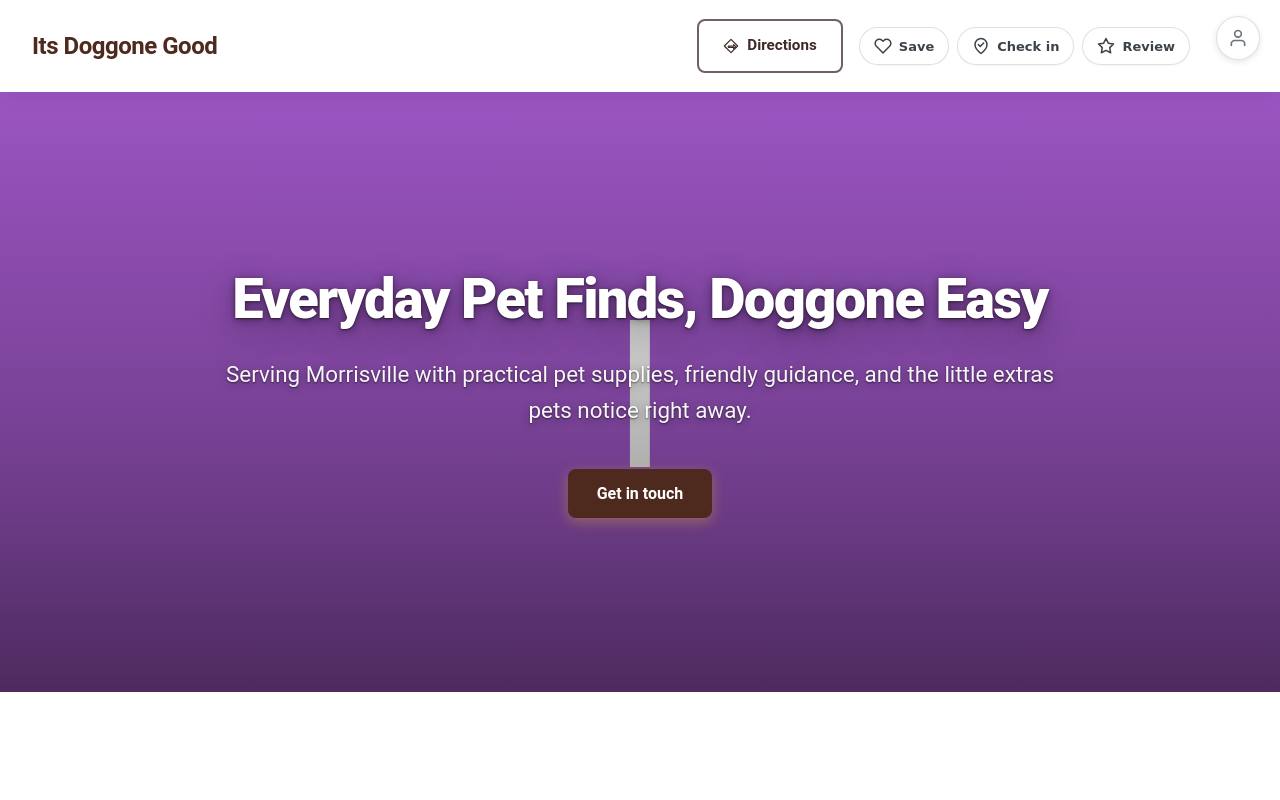 Preview of your live website