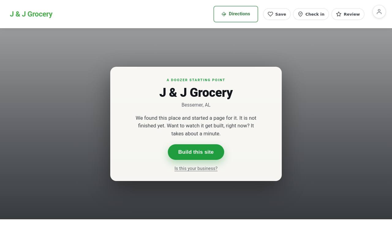 Preview of your live website