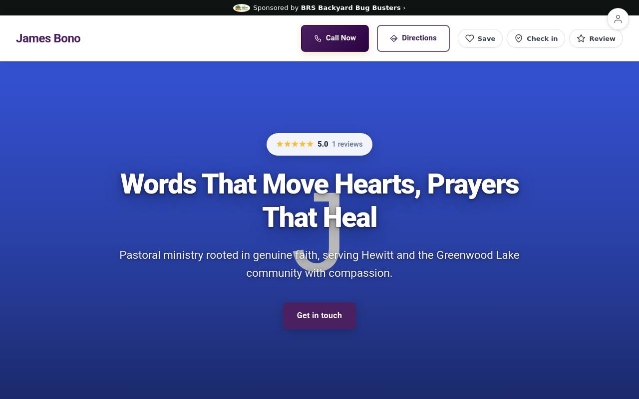 Preview of your live website