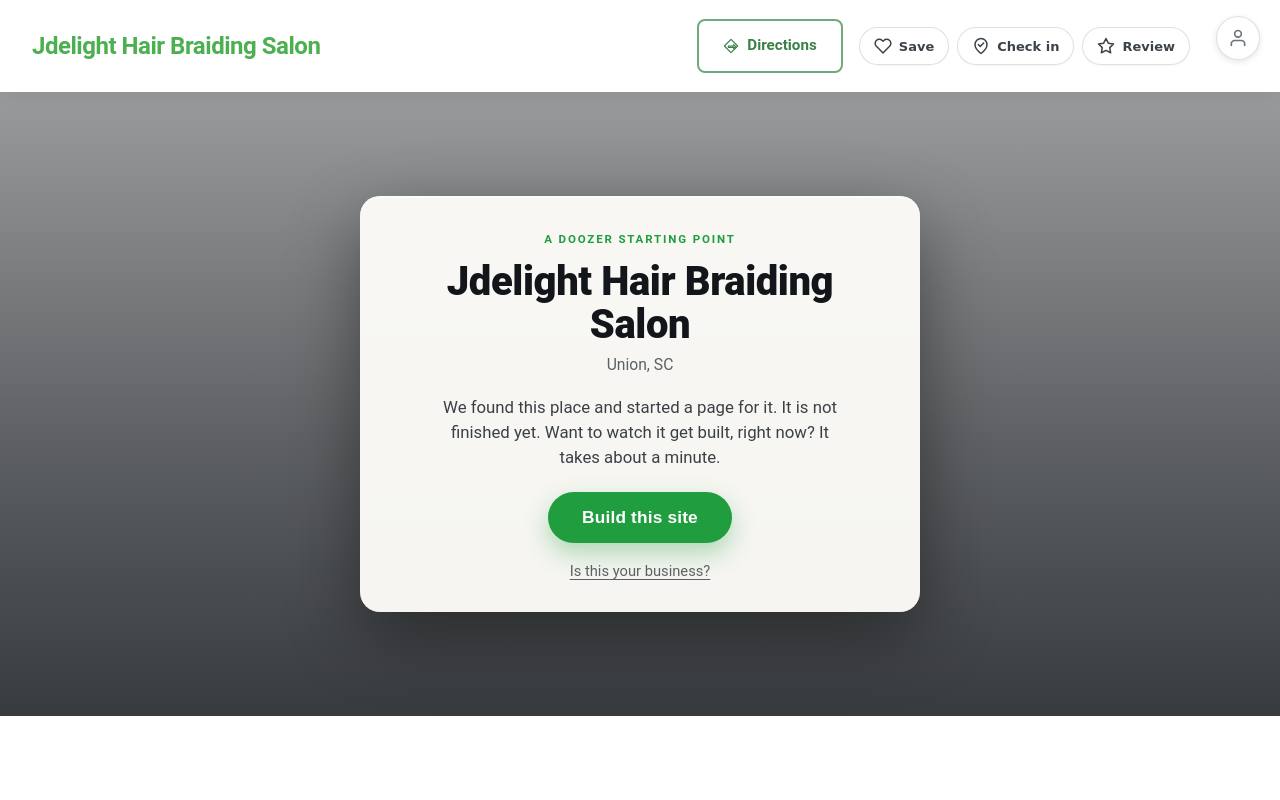 Preview of your live website