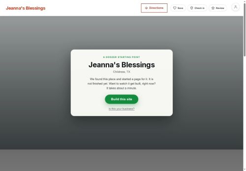 Preview of your live website