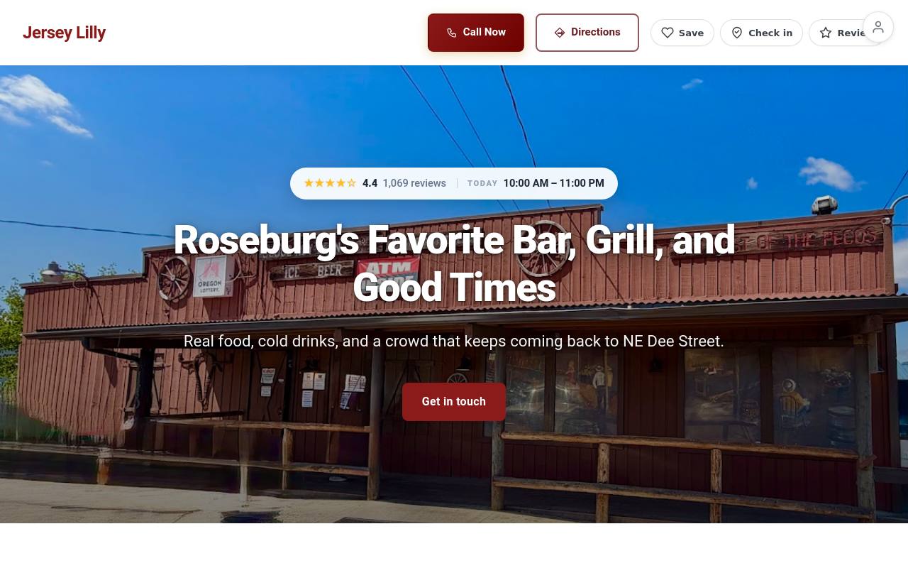 Preview of your live website