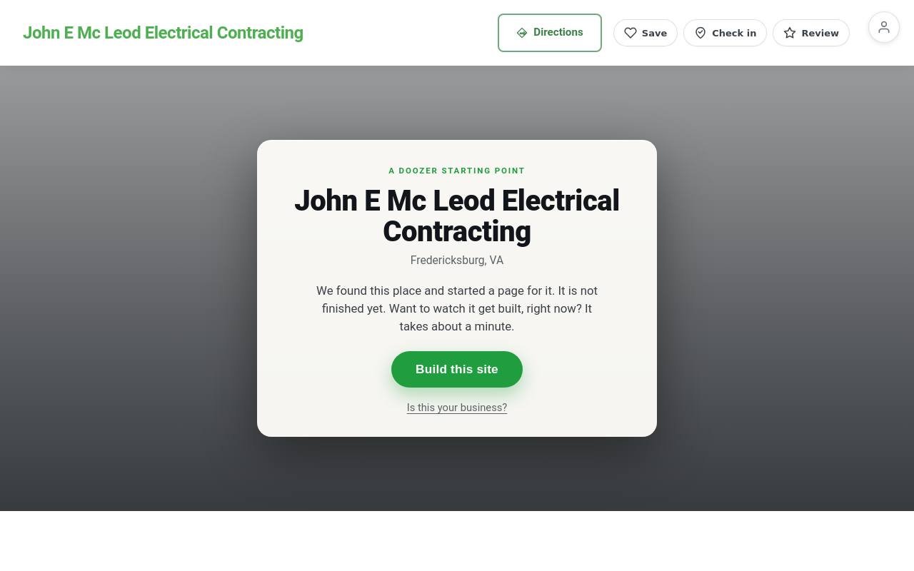 Preview of your live website