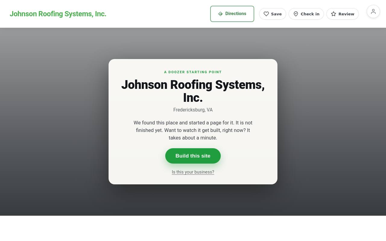 Preview of your live website