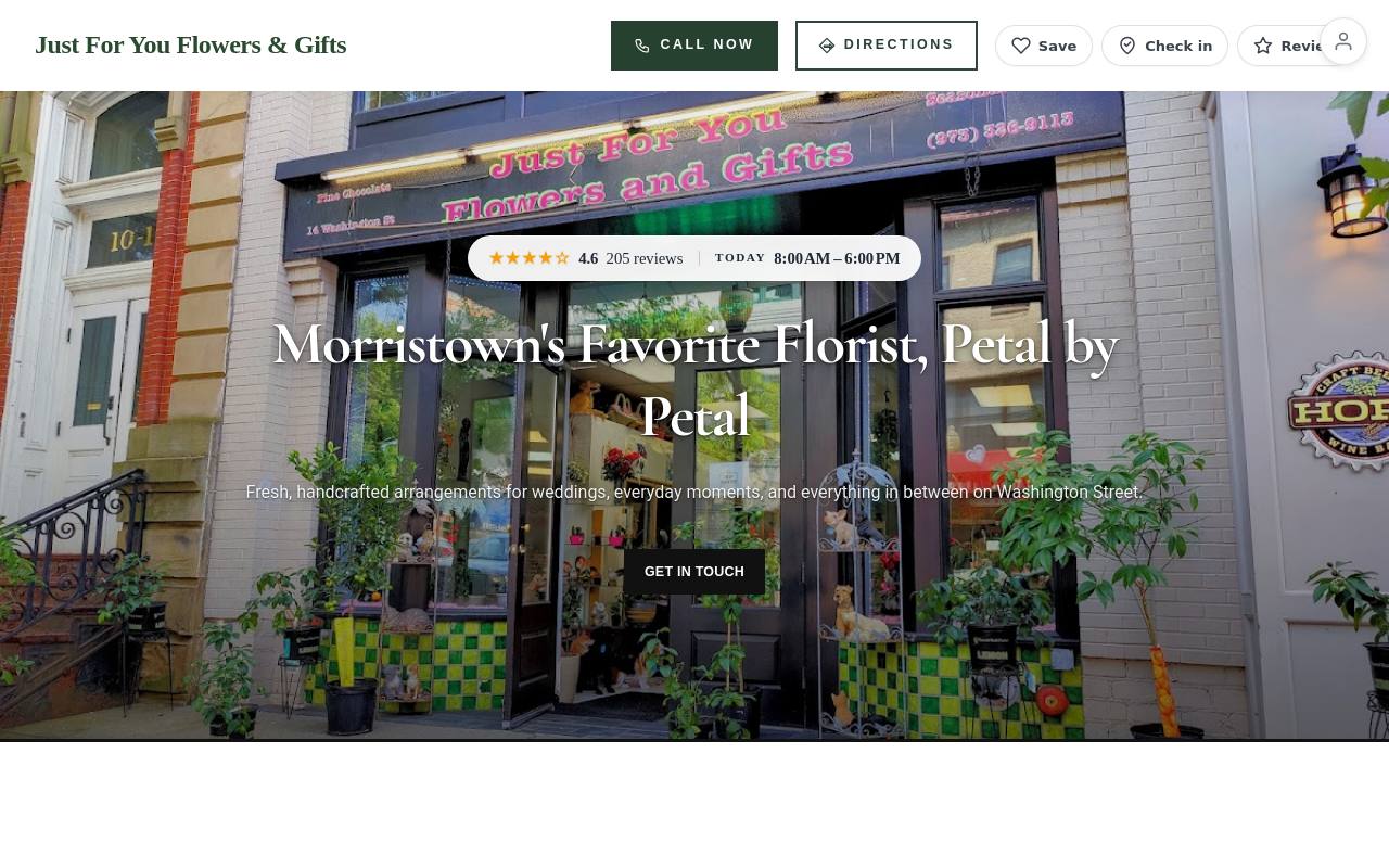 Preview of your live website