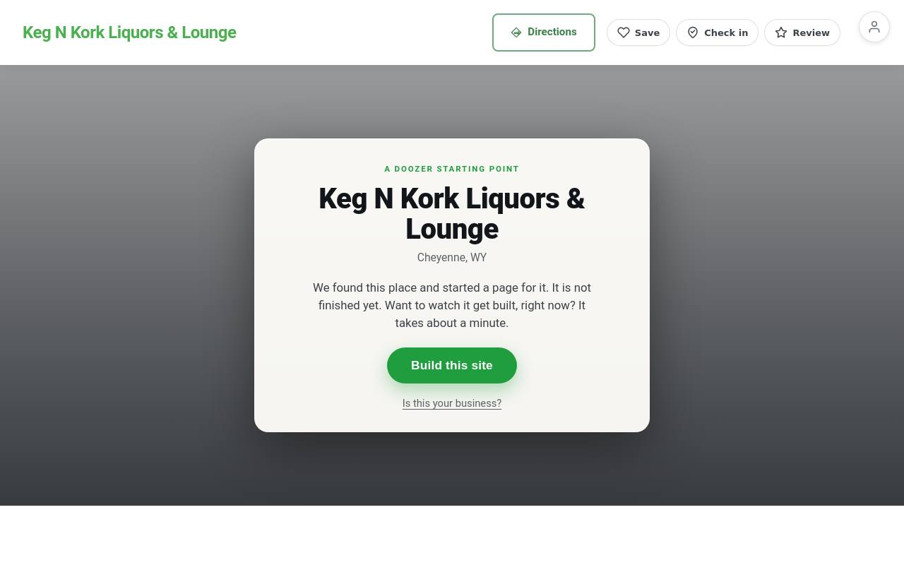 Preview of your live website