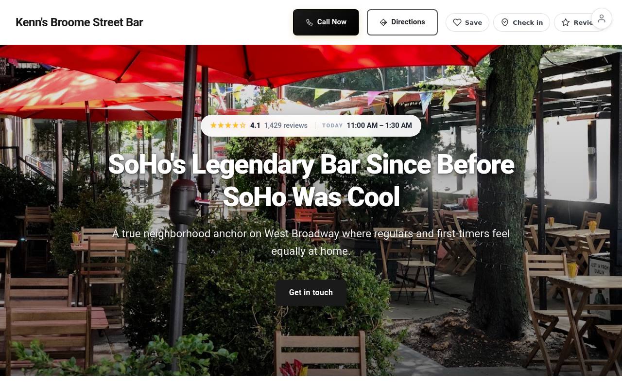 Preview of your live website
