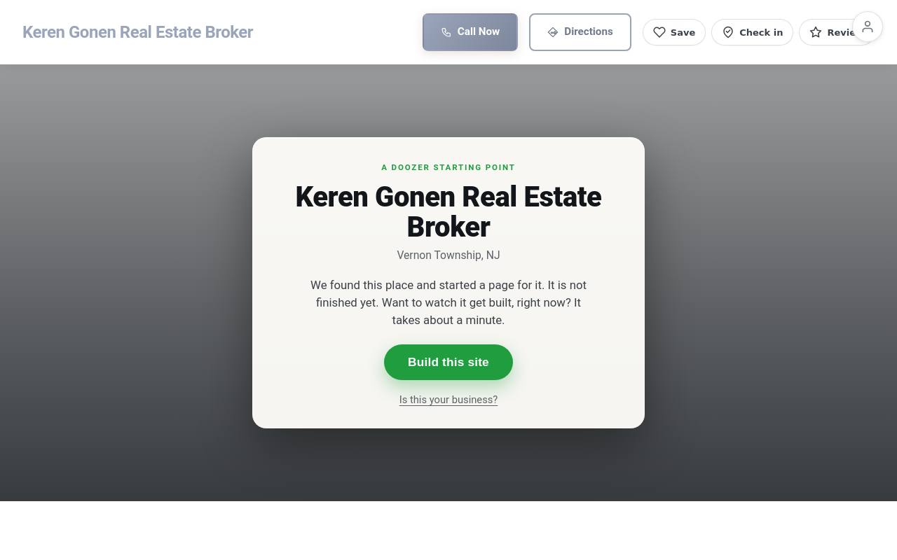 Preview of your live website