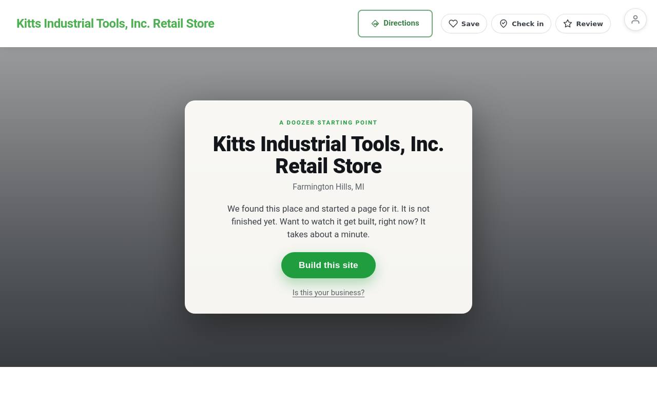 Preview of your live website