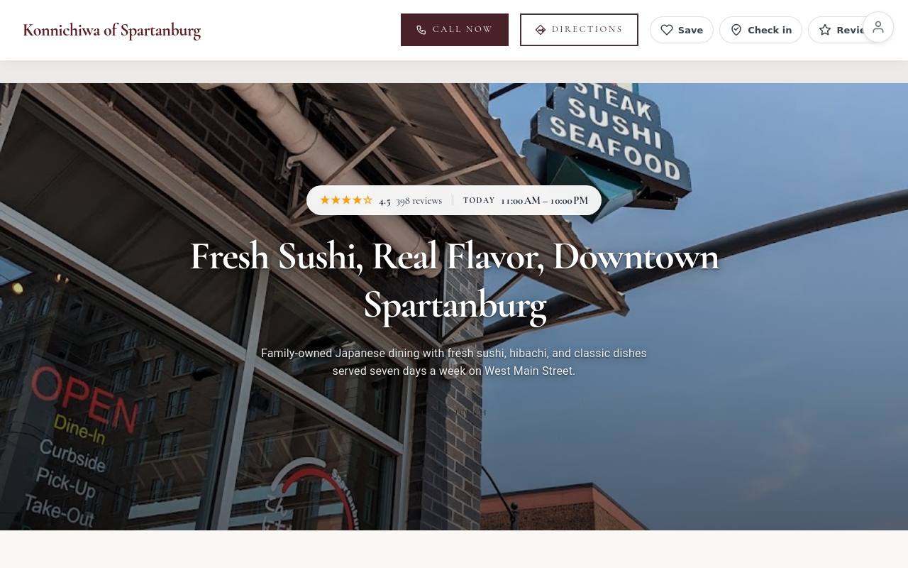 Preview of your live website