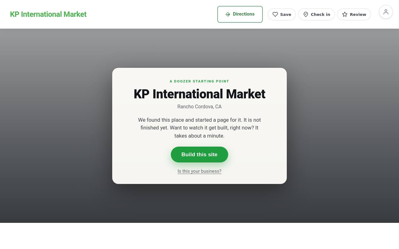 Preview of your live website