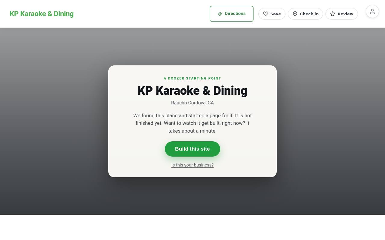 Preview of your live website